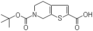 structure of CAS# 165947-51-3, 6-(叔丁氧羰基)-4,5,6,7-四氢噻吩并[2,3-c]吡啶-2-羧酸