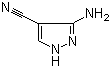 structure of CAS# 16617-46-2, 3-Amino-4-pyrazolecarbonitrile