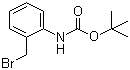 structure of CAS# 166329-43-7, tert-Butyl 2-(bromomethyl)phenylcarbamate