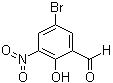 structure of CAS# 16634-88-1, 5-Bromo-3-nitrosalicylaldehyde