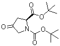 structure of CAS# 166410-05-5, (2S)-4-Oxo-1,2-pyrrolidinedicarboxylic acid 1,2-bis(1,1-dimethylethyl) ester
