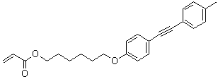 CAS # 166596-22-1, 2-Propenoic acid 6-[4-[2-(4-methylphenyl)ethynyl]phenoxy]hexyl ester