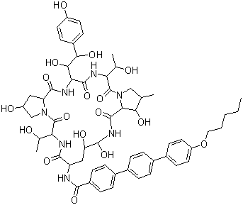 Anidulafungin molecular structure (CAS 166663-25-8)