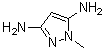 1-甲基-1H-吡唑-3,5-二胺分子结构 (CAS 16675-35-7)