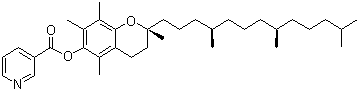 CAS # 16676-75-8, Vitamin E nicotinate, (+/-)-alpha-Tocopherol nicotinate, (+/-)-2,5,7,8-Tetramethyl-2-(4,8,12 (-trimethyltridecyl)chromanol nicotinate