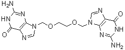 CAS # 166762-90-9, 9,9'-[1,2-Ethanediylbis(oxymethylene)]bis[2-amino-1,9-dihydro-6H-purin-6-one]