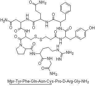 structure of CAS# 16679-58-6, 去氨加压素