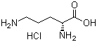 structure of CAS# 16682-12-5, D-Ornithine monohydrochloride