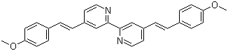 structure of CAS# 166827-53-8, 4,4'-二[2-(4-甲氧基苯基)乙烯基]-2,2'-联吡啶