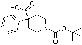 4-Phenylpiperidine-1,4-dicarboxylic acid mono-tert-butyl ester molecular structure (CAS 167262-68-2)