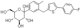 CAS # 1672658-93-3, 1-C-[3-[[5-(4-Fluorophenyl)-2-thienyl]methyl]-4-methylphenyl]-D-glucopyranose