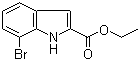 Ethyl 7-bromo-1H-indole-2-carboxylate molecular structure (CAS 16732-69-7)