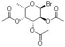 structure of CAS# 16741-27-8, 2,3,4-Tri-O-acetyl-6-deoxy-alpha-L-galactopyranosyl bromide