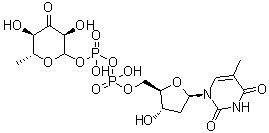 CAS 登录号：16752-71-9, 胸苷 5'-二磷酸酯 4-氧代-6-脱氧-D-葡萄糖