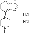 1-Benzo[b]thien-4-ylpiperazine hydrochloride (1:2) molecular structure (CAS 1677681-05-8)