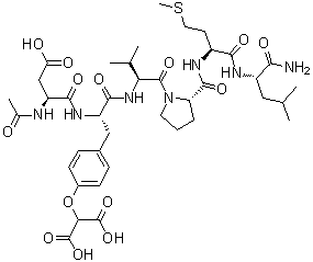 CAS 登录号：168135-79-3, N-乙酰基-L-alpha-天冬氨酰-O-(二羧甲基)-L-酪氨酰-L-缬氨酰-L-脯氨酰-L-蛋氨酰-L-亮氨酰胺