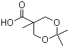 structure of CAS# 16837-14-2, 2,2,5-三甲基-1,3-二恶烷-5-甲酸