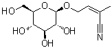 CAS # 168433-86-1, (2Z)-4-(beta-D-Glucopyranosyloxy)-2-methyl-2-butenenitrile, Multifidin, Rhodiocyanoside A