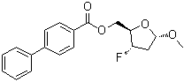 CAS 登录号：168786-98-9, 甲基 2,3-二脱氧-3-氟-alpha-D-赤式-呋喃戊糖苷 5-[1,1'-联苯]-4-羧酸酯