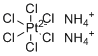 Ammonium chloroplatinate  molecular structure (CAS 16919-58-7)