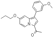 structure of CAS# 1693766-04-9, 1-[1-(3-甲氧基苯基)-7-丙氧基-3-吲哚嗪基]乙酮