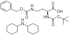 N-Boc-N'-Cbz-L-2,4-diaminobutyric acid dicyclohexylamine salt molecular structure (CAS 16947-89-0)