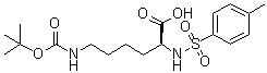 structure of CAS# 16948-09-7, N6-[(1,1-Dimethylethoxy)carbonyl]-N2-[(4-methylphenyl)sulfonyl]-L-lysine