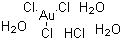 Gold(III) chloride trihydrate molecular structure (CAS 16961-25-4)