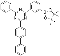 CAS 登录号：1696425-30-5, 2-[1,1'-联苯]-4-基-4-苯基-6-[3-(4,4,5,5-四甲基-1,3,2-二氧硼杂环戊烷-2-基)苯基]-1,3,5-三嗪