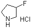 structure of CAS# 169750-17-8, 3-氟吡咯烷盐酸盐