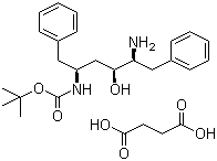 CAS 登录号：169870-02-4, [2S,3S,5S]-2-氨基-3-羟基-5-叔丁氧羰基氨基-1,6-二苯基己烷琥珀酸盐