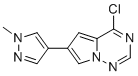 structure of CAS# 1703794-33-5, 4-Chloro-6-(1-methyl-1H-pyrazol-4-yl)pyrrolo[2,1-f][1,2,4]triazine