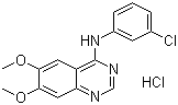 structure of CAS# 170449-18-0, N-(3-Chlorophenyl)-6,7-dimethoxy-4-quinazolinamine hydrochloride
