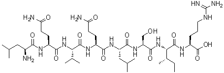 L-Leucyl-L-glutaminyl-L-valyl-L-glutaminyl-L-leucyl-L-seryl-L-isoleucyl-L-arginine molecular structure (CAS 170655-69-3)