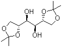 CAS # 1707-77-3, 1,2:5,6-Bis-O-(1-methylethylidene)-D-mannitol, D-Mannitol diacetonide, 1,2-Bis(2,2-dimethyl-1,3-dioxolan-4-yl)-1,2-ethanediol