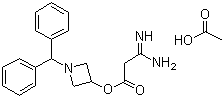 structure of CAS# 170749-59-4, 3-Amino-3-iminopropanoic acid 1-(diphenylmethyl)-3-azetidinyl ester acetate