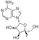 4'-C-氟腺苷分子结构 (CAS 170874-47-2)