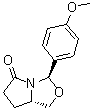 (3R-顺式)-四氢-3-(4-甲氧基苯基)-3H,5H-吡咯并[1,2-c]恶唑-5-酮分子结构 (CAS 170885-05-9)