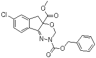 CAS # 170917-89-2, 7-Chloroindeno[1,2-e][1,3,4]oxadiazine-2,4a(3H,5H)-dicarboxylic acid 4a-methyl 2-benzyl ester