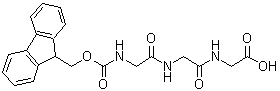structure of CAS# 170941-79-4, N-[N-[N-[(9H-Fluoren-9-ylmethoxy)carbonyl]glycyl]glycyl]-glycine