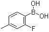 structure of CAS# 170981-26-7, 2-Fluoro-4-methylphenylboronic acid