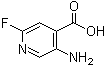 structure of CAS# 171178-43-1, 5-Amino-2-fluoroisonicotinic acid