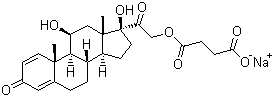 structure of CAS# 1715-33-9, 泼尼松龙琥珀酸钠