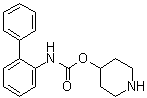structure of CAS# 171722-92-2, [1,1'-Biphenyl]-2-ylcarbamic acid 4-piperidinyl ester