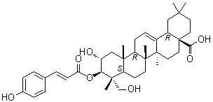 CAS # 171864-20-3, (2alpha,3beta,4alpha)-2,23-Dihydroxy-3-[[(2E)-3-(4-hydroxyphenyl)-1-oxo-2-propen-1-yl]oxy]-olean-12-en-28-oic acid