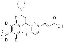 CAS # 172165-56-9, (E,E)-3-[6-[1-[4-(Methyl-d3)phenyl-2,3,5,6-d4]-3-(1-pyrrolidinyl)-1-propenyl]-2-pyridinyl]-2-propenoic acid