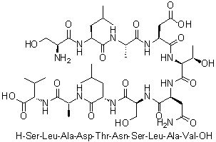 CAS # 172286-82-7, L-Seryl-L-leucyl-L-alanyl-L-alpha-aspartyl-L-threonyl-L-asparaginyl-L-seryl-L-leucyl-L-alanyl-L-valine