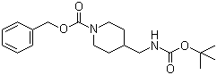 structure of CAS# 172348-56-0, 1-N-Cbz-4-N-(Boc-氨甲基)哌啶