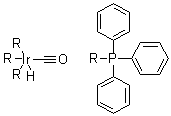 structure of CAS# 17250-25-8, Carbonylhydridotris(triphenylphosphine)iridium(I)