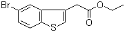 structure of CAS# 17266-44-3, Ethyl (5-bromobenzothiophen-3-yl)acetate